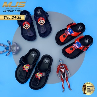[New Year Sale] MJS Wholesale Boy Cartoon Slipper Flip Flop For Toddler Little Kids Sandal Selipar Budak Lelaki YMJB9150
