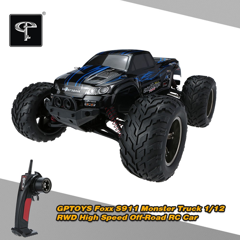Rcfans Gptoys Foxx S911 Monster Truck 1 12 Rwd High Speed Off Road Rc Car