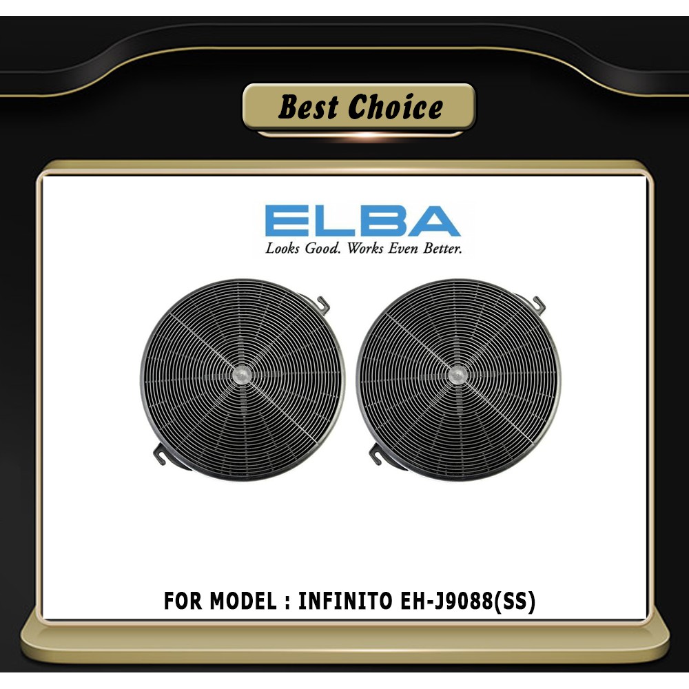 ELBA / LIVINOX Range Hood Carbon/Charcoal Filters for Ductless/Ventless Recirculating (Set of 2-Piece)