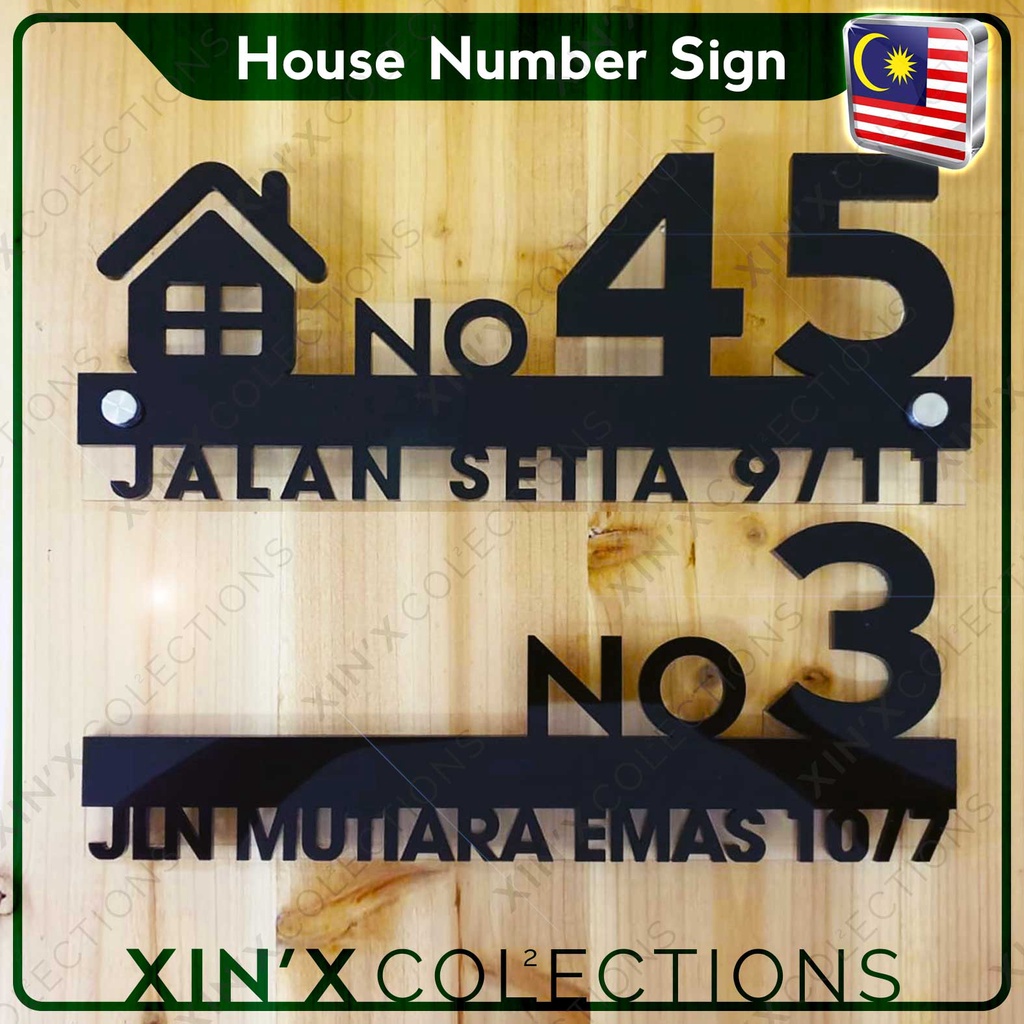 🇲🇾 3D Customized House Number Plate Address Nombor Rumah No Plat Alamat ...