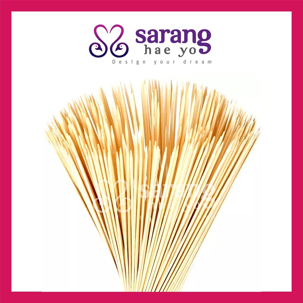 25CM Satay Stick Bamboo Skewer Lidi Sate Buluh Gubahan BungaTelur Barbeque DIY Craft Hand Made