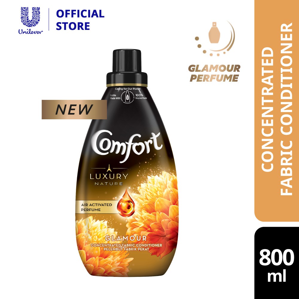 Comfort Concentrated Fabric Softener Luxury Nature Glamour (800ml ...