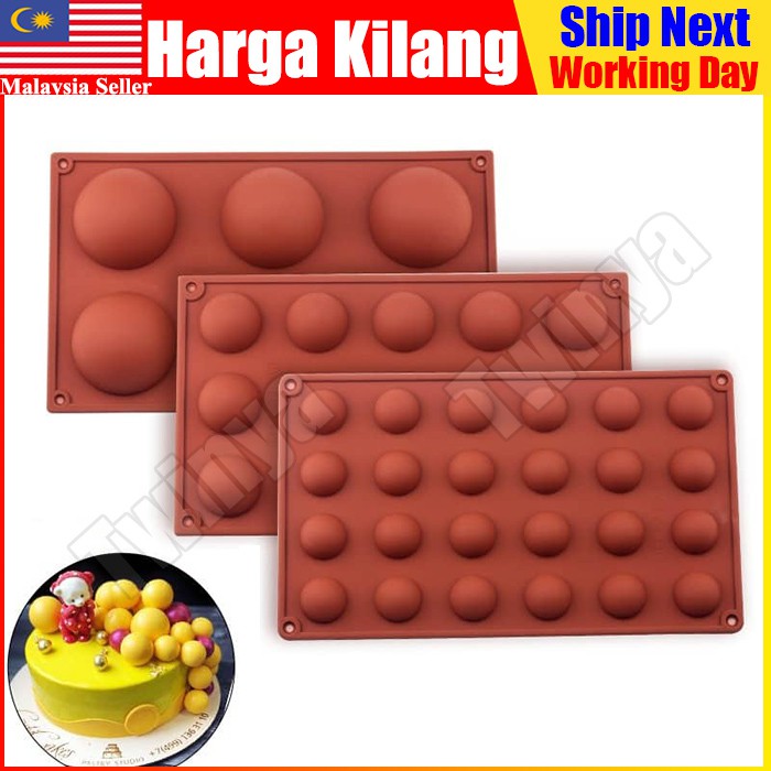 6/15/24 Hole Silicone Mini Donuts Mold Cavity Silicon Mould Baking Doughnut Cake Muffin Soap