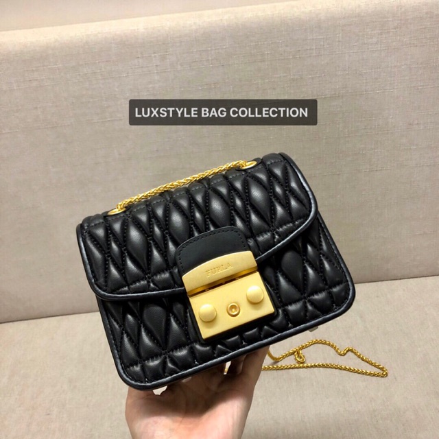 furla crossbody bag black