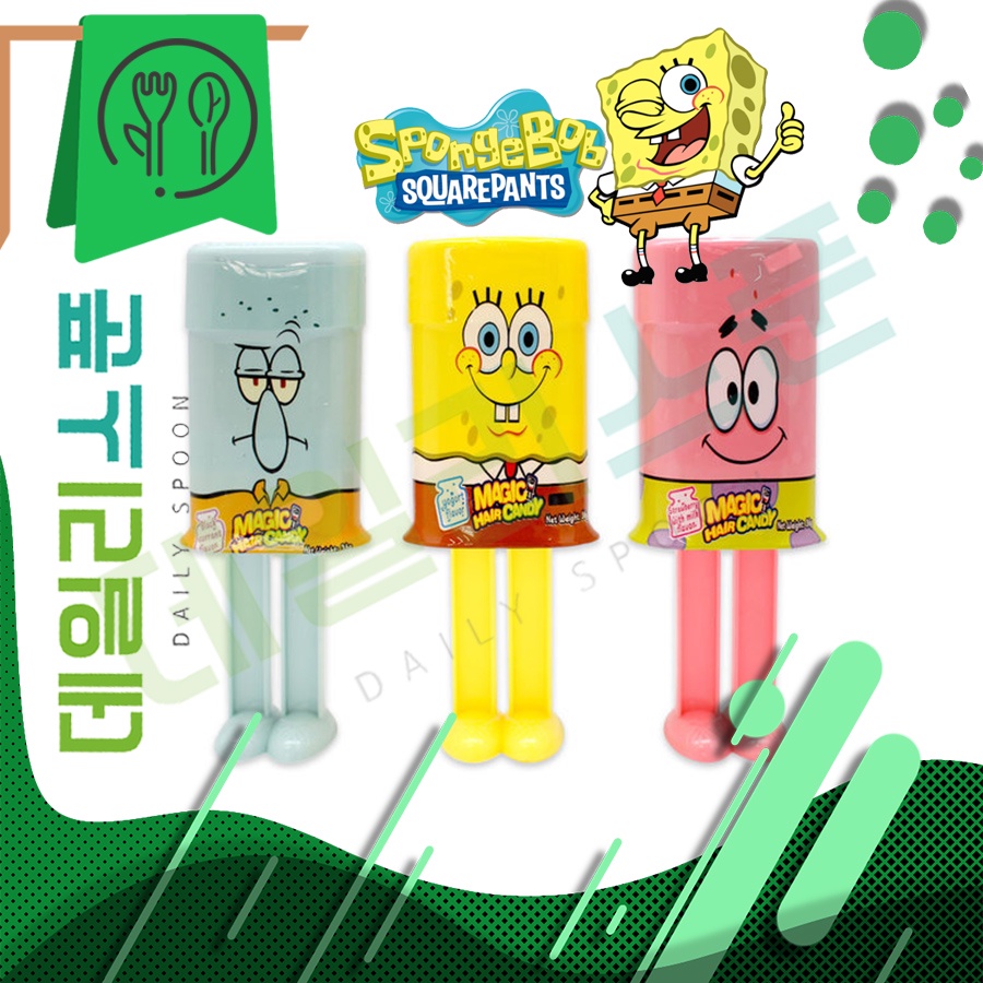 [Spongebob] Magic Hair Candy 3 flavors 32g Spongebob/Patrick/squidward