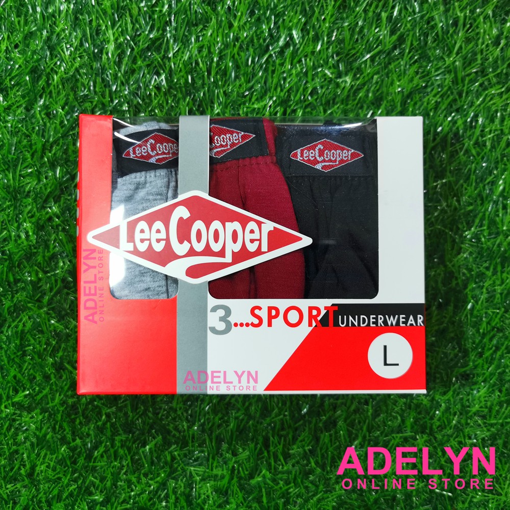 MEN BRIEFS 3 IN 1 BOX LEE CPR - SPENDER -MEN UNDERWEAR AW1/ SELUAR DALAM LELAKI 3 IN 1 BOX RED