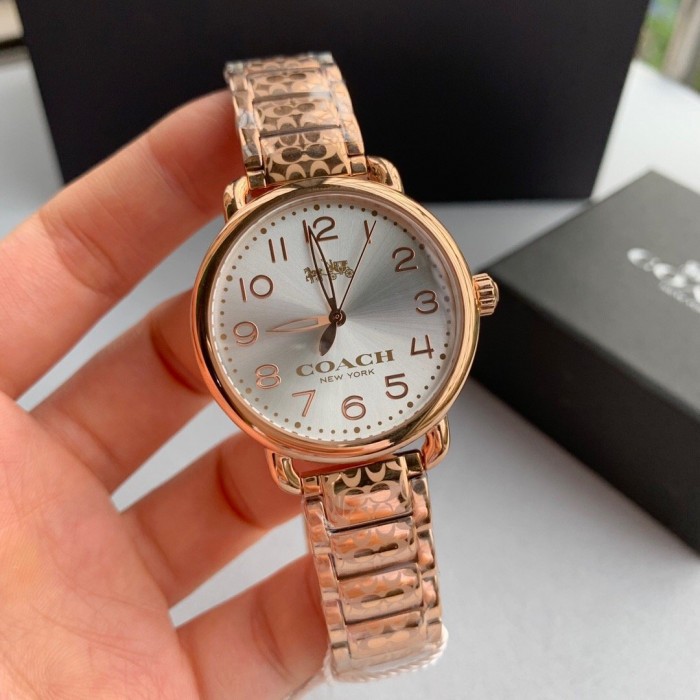 coach delancey watch rose gold