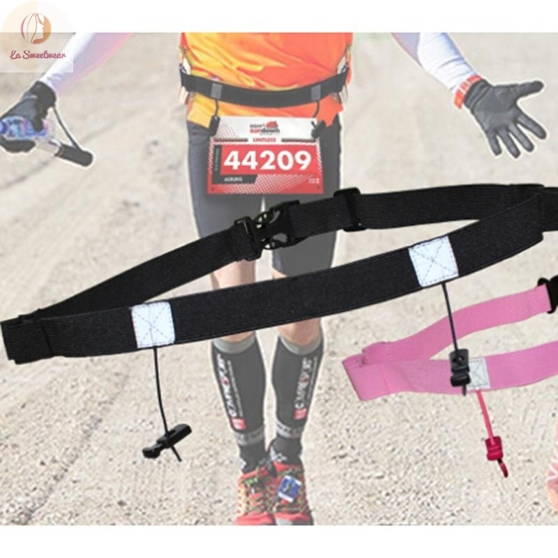 Unisex Triathlon Marathon Race Number Belt With Gel Holder Running Belt Cloth
