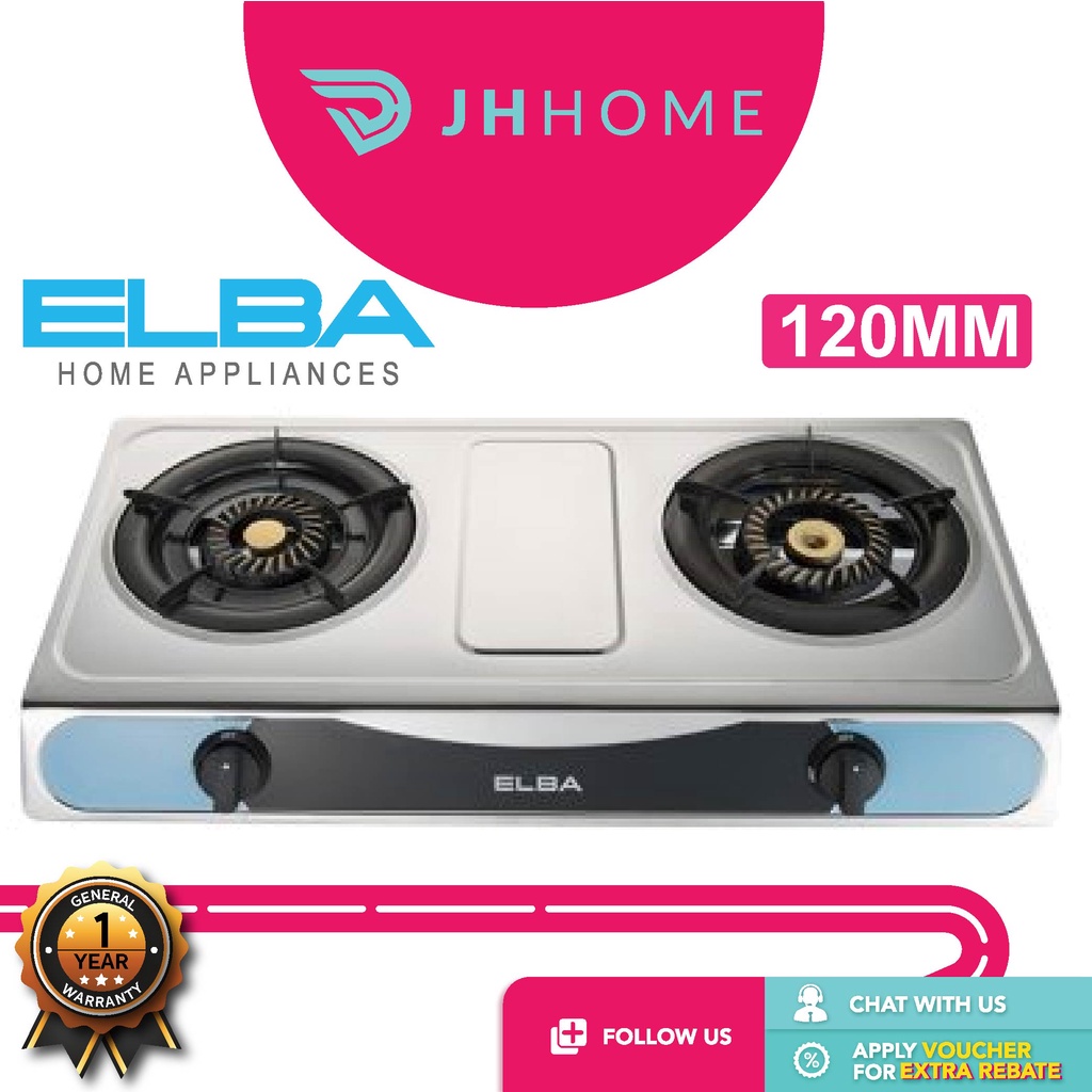 Elba 2 Burner Gas Stove Stainless Steel EGSF7112(SS) Shopee Malaysia