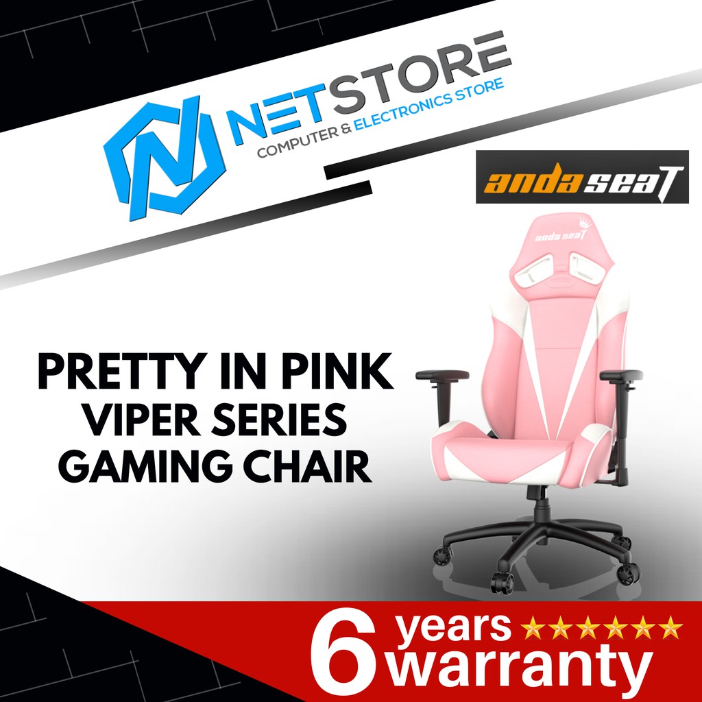 SPECIAL PROMO 1 DAY WITHOUT LIMIT !ANDA SEAT PRETTY IN PINK VIPER SERIES PREMIUM GAMING CHAIR 