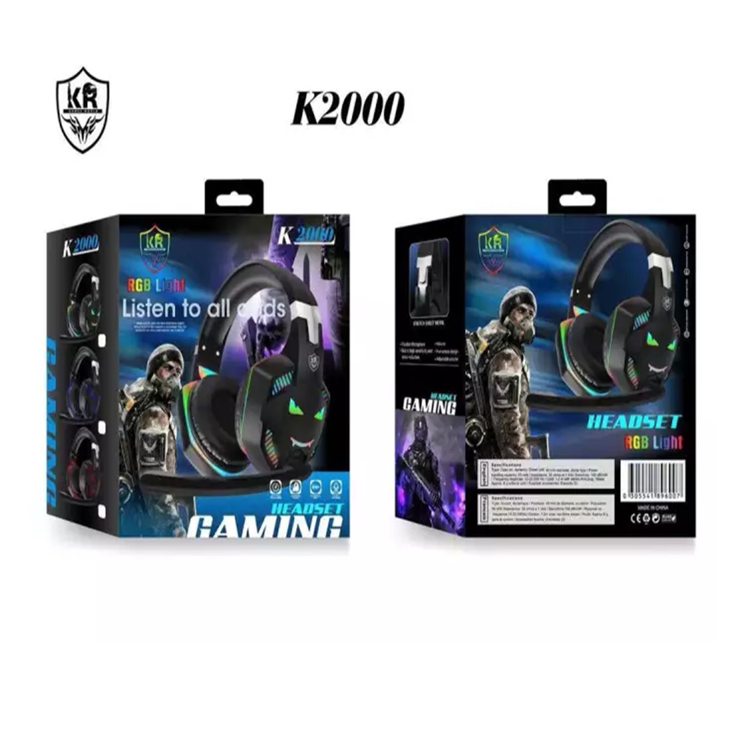 Karler Bass K2000 Gaming High Performance Stereo RGB Headset with Mic