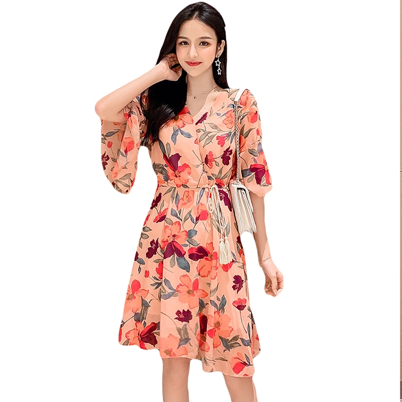 Summer Knee Length Short One Piece Dress Fashion Dresses