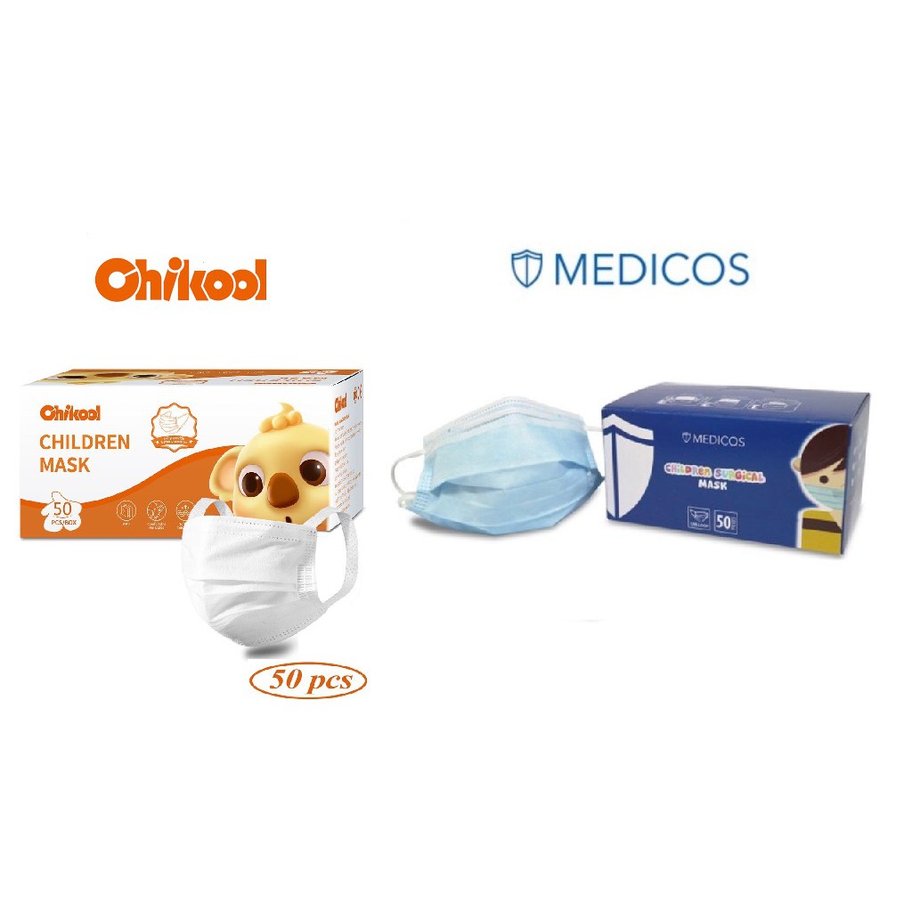 (100 Original) Medicos Kids / Chikool Children 3ply Surgical Face