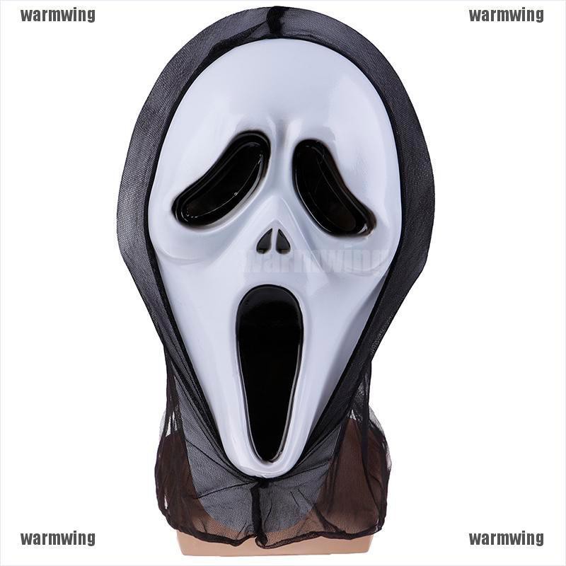 Wmw Scary Scream Ghost Face Mask Fancy Bloody Dress Scary Halloween Party Costume Shopee Malaysia - roblox ghost balaclava