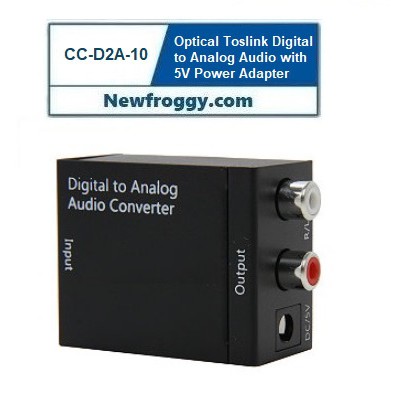 Optical Toslink Digital to Analog Audio with 5V Power Adapter