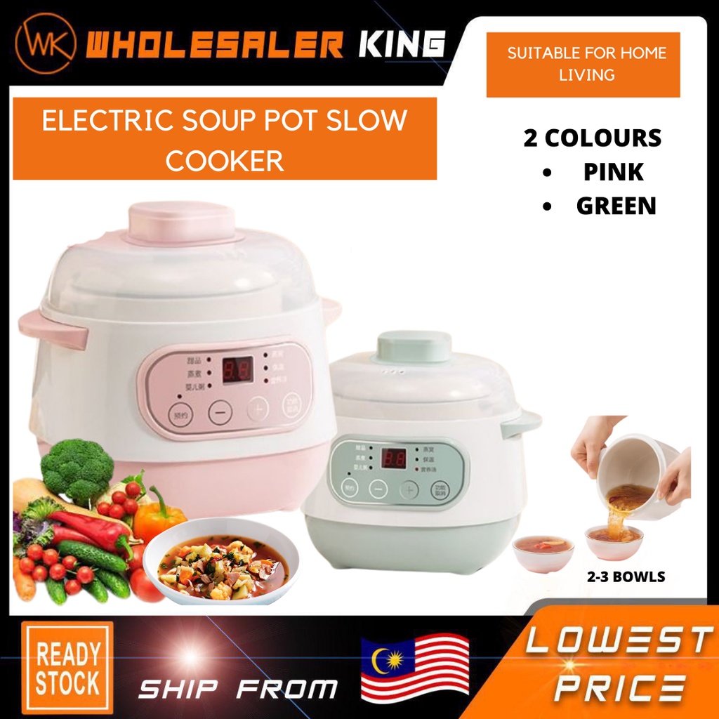 Electric Soup Pot Slow Cooker 1L