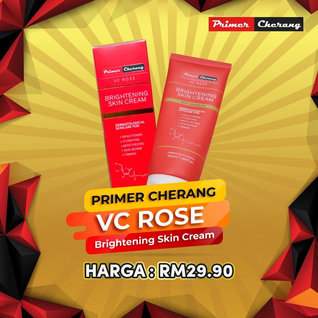 [HQ] PRIMER CHERANG VC ROSE BRIGHTENING SKIN CREAM Shopee Malaysia