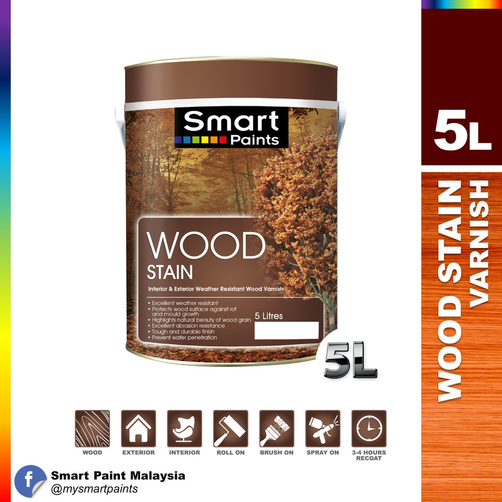 Smart Paints Wood Stain (5LT) Shopee Malaysia