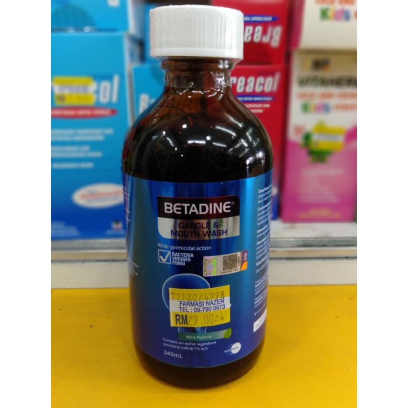 Betadine Gargle And Mouth Wash 240ml Shopee Malaysia