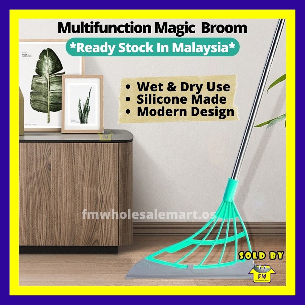 House Cleaning Magic Broom Dry & Wet/ Multifunction Magic Silicone ...