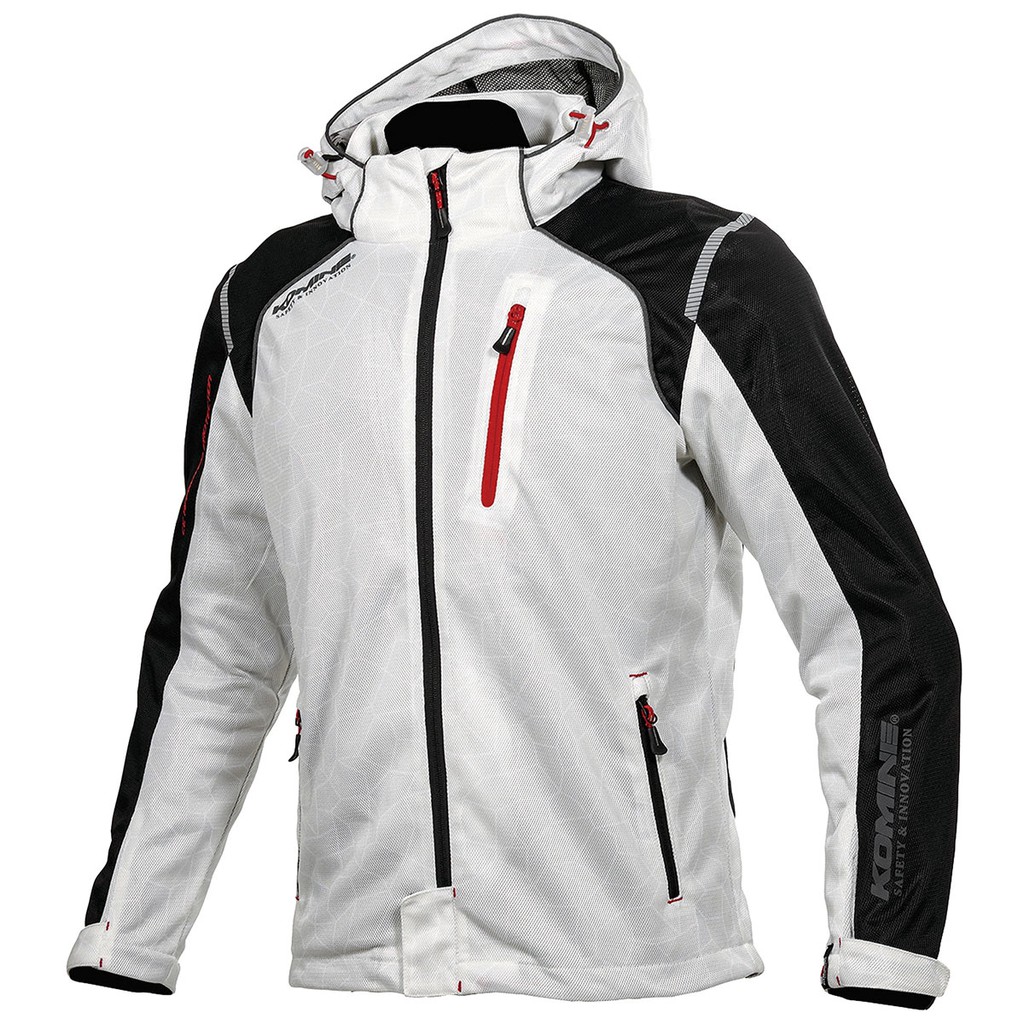 Komine JK 135 Protect Full Mesh Parka White Jacket For Woman | Shopee ...