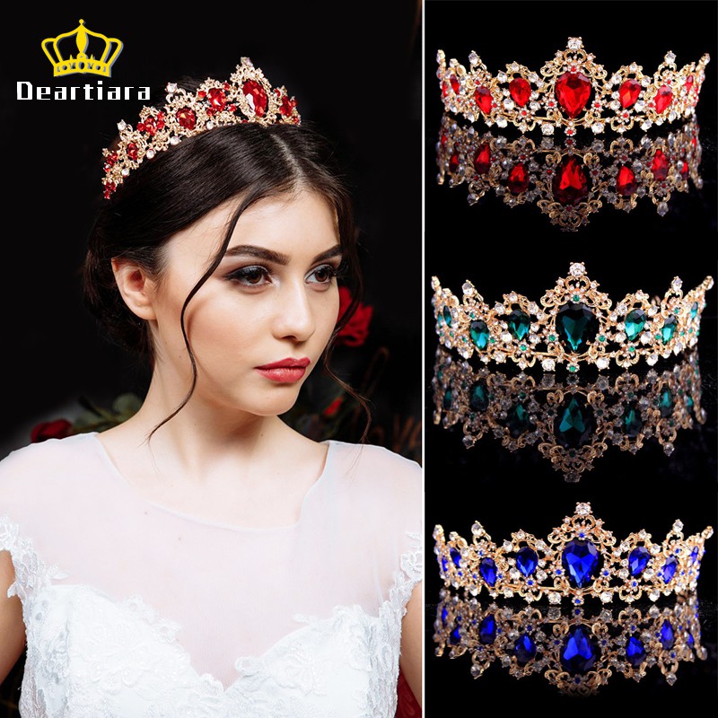 Deartiara Wedding Tiara Bridal Flower Crown Silver Crystal Hollow Big Crown Shopee Malaysia