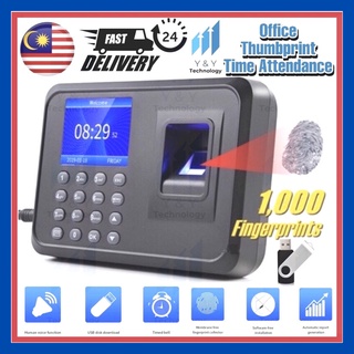 READY STOCK Biometric Fingerprint Attendance Machine Thumbprint Record Worker Absence Office Mesin Punchcard Punch Card