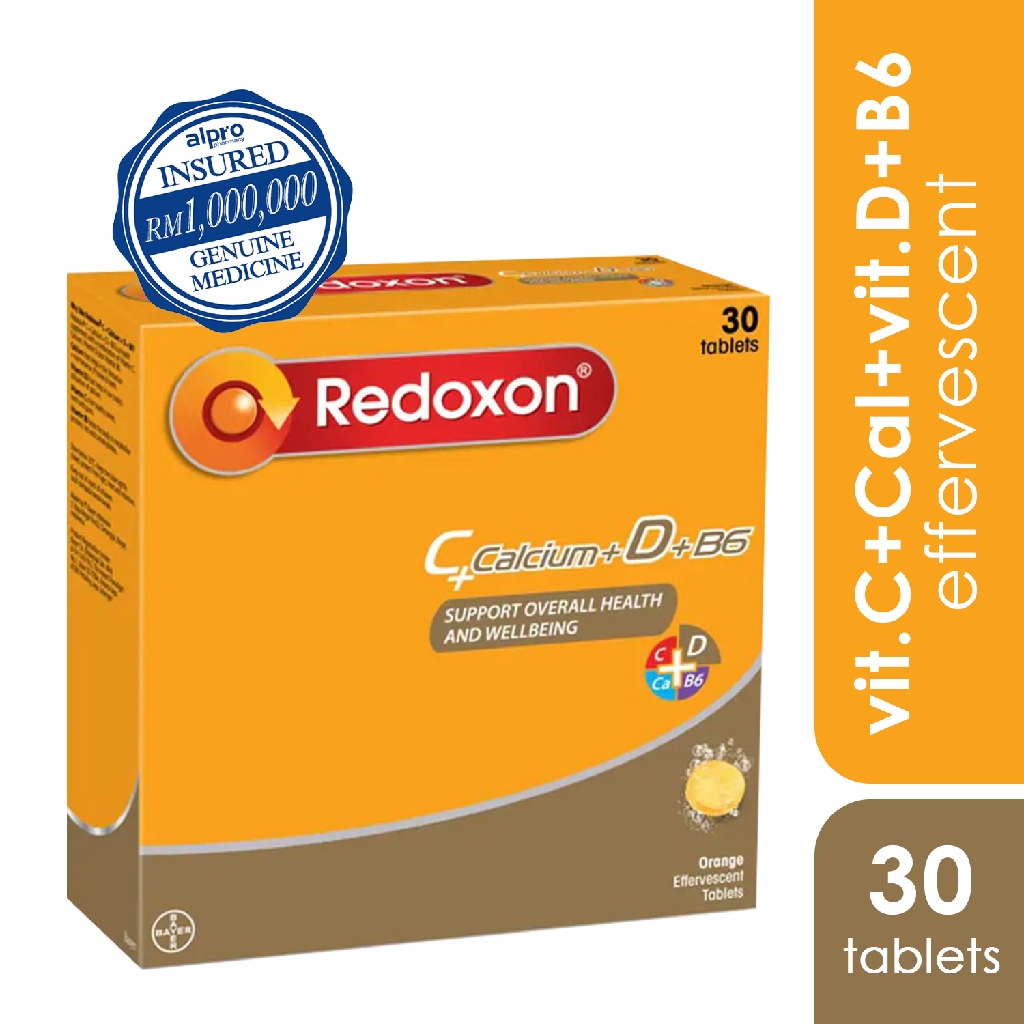 Redoxon Cal D Effervescent Tablets Vitamin C D B2 Calcium 30s Shopee Malaysia