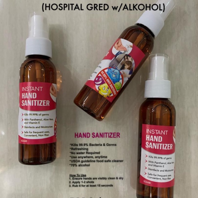 Ready Stock Hospital Medical Gred Hand Sanitizer 30ml 60ml Spray Anti Virus Bakteria Shopee Malaysia