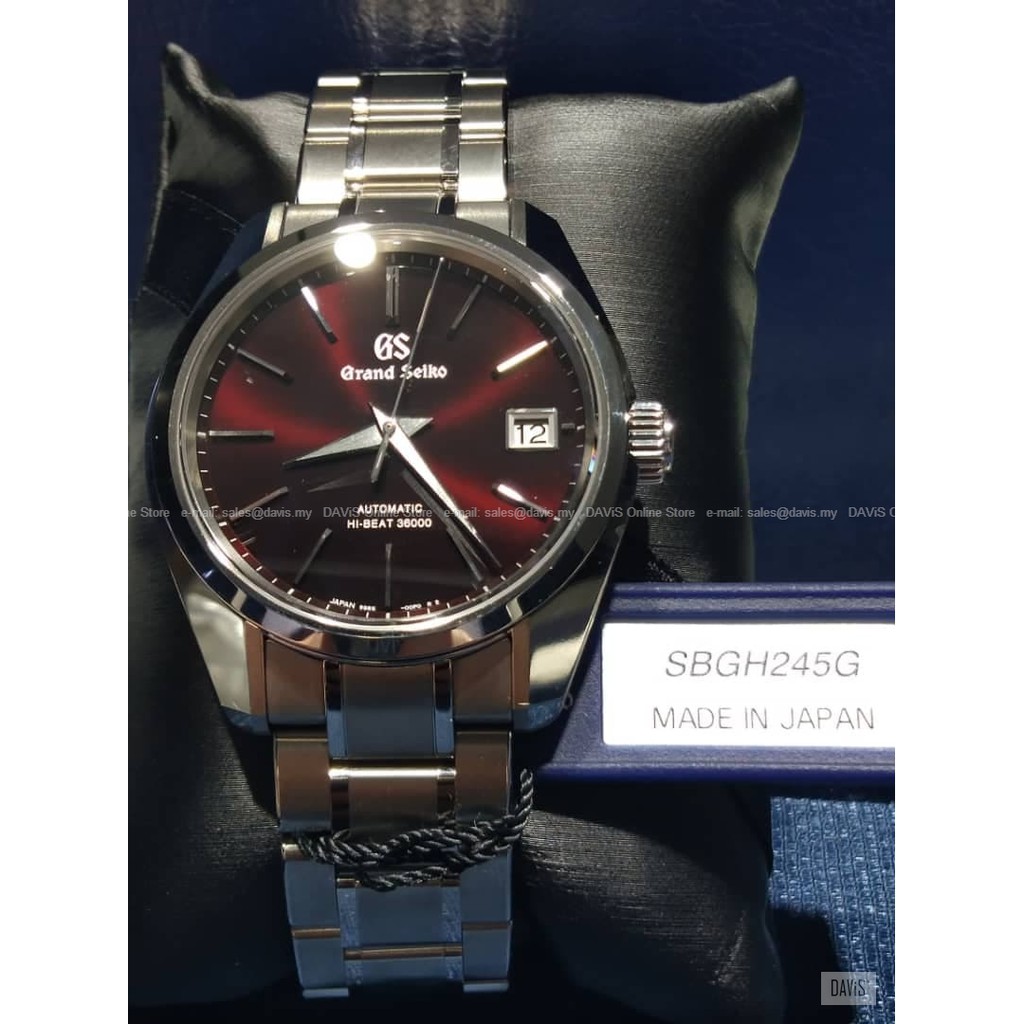 Grand Seiko SBGH245 Men's Watch Heritage Automatic Hi-Beat 36000 Titanium  Bracelet Red *Original | Shopee Malaysia