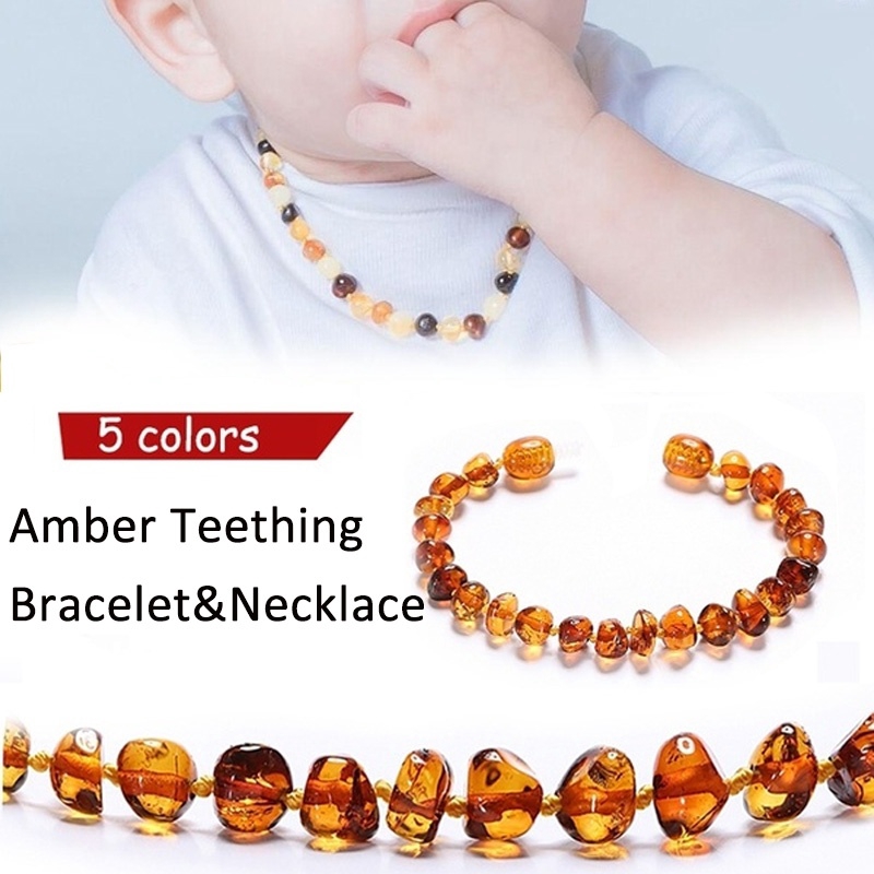 natural teething necklace for babies