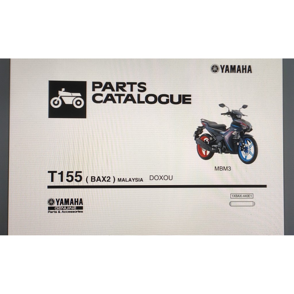 YAMAHA Y16ZRDOXOUPART BOOK/CATALOG Shopee Malaysia