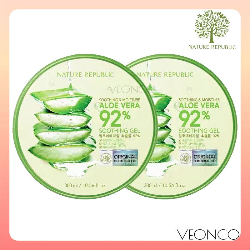 100% Authentic!! Natural Republic Aloe Vera 92% Soothing Gel 300ml | Shopee  Malaysia