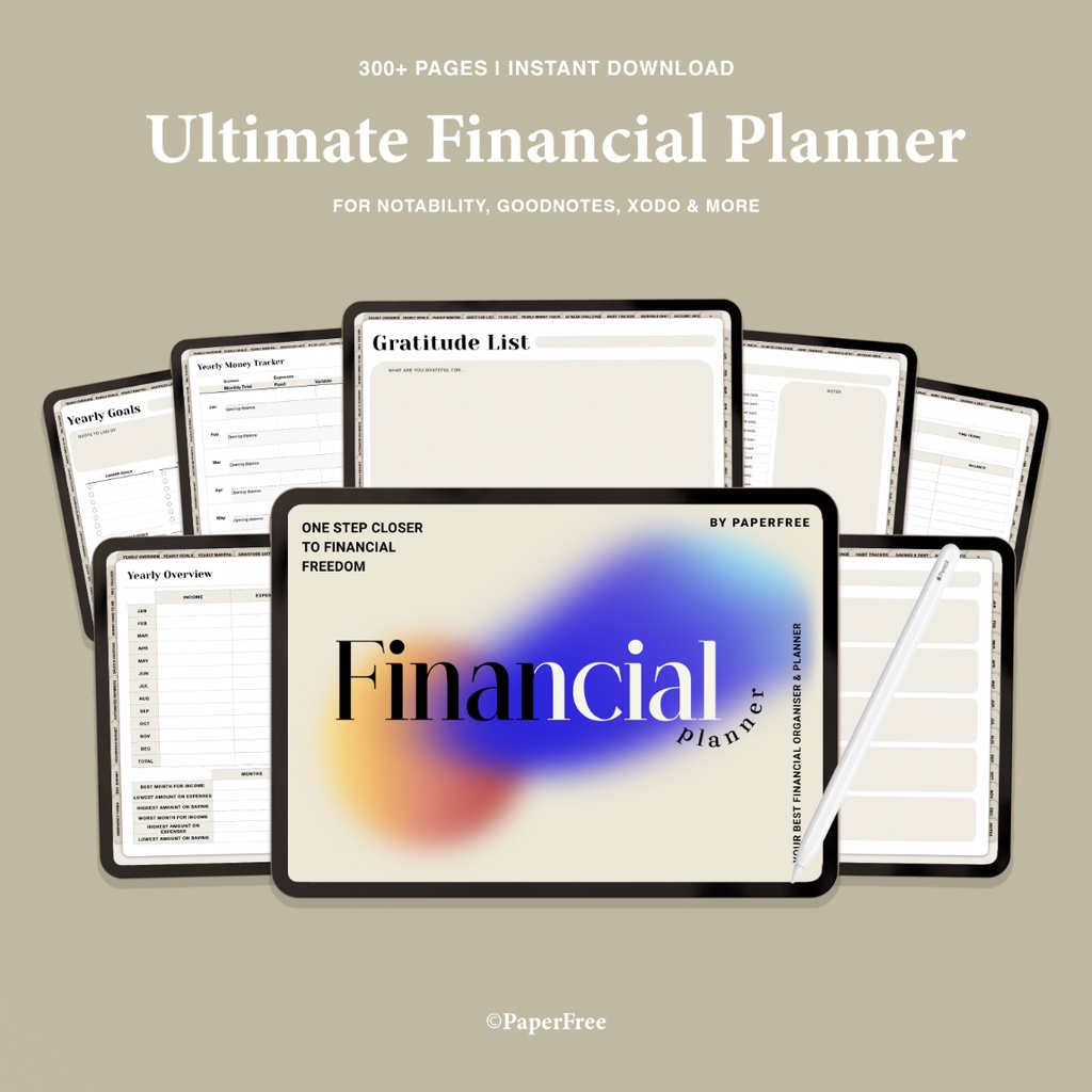 GoodNotes / Notability / Digital Financial Organiser & Planner / PDF Digital Planner