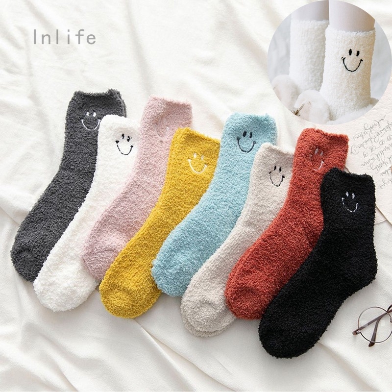 ladies black fluffy socks