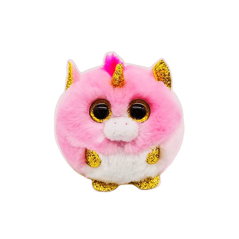 TY Beanie Boos Puffies Beanies 4" Mini "Fantasia" Cute Pink Puff Ball