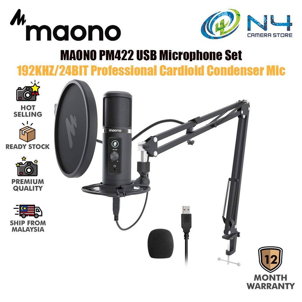 MAONO AU-PM422 USB Condenser Microphone with Mute and volume control ...