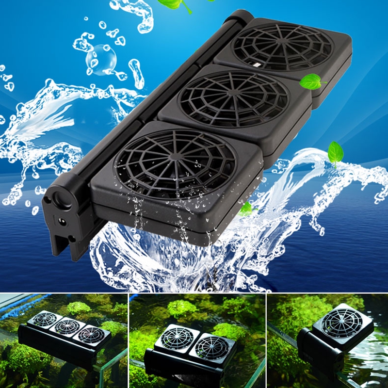 Powerful Slient Aquarium Cooler Fan Chiler Cooling for Coral Reef Fish