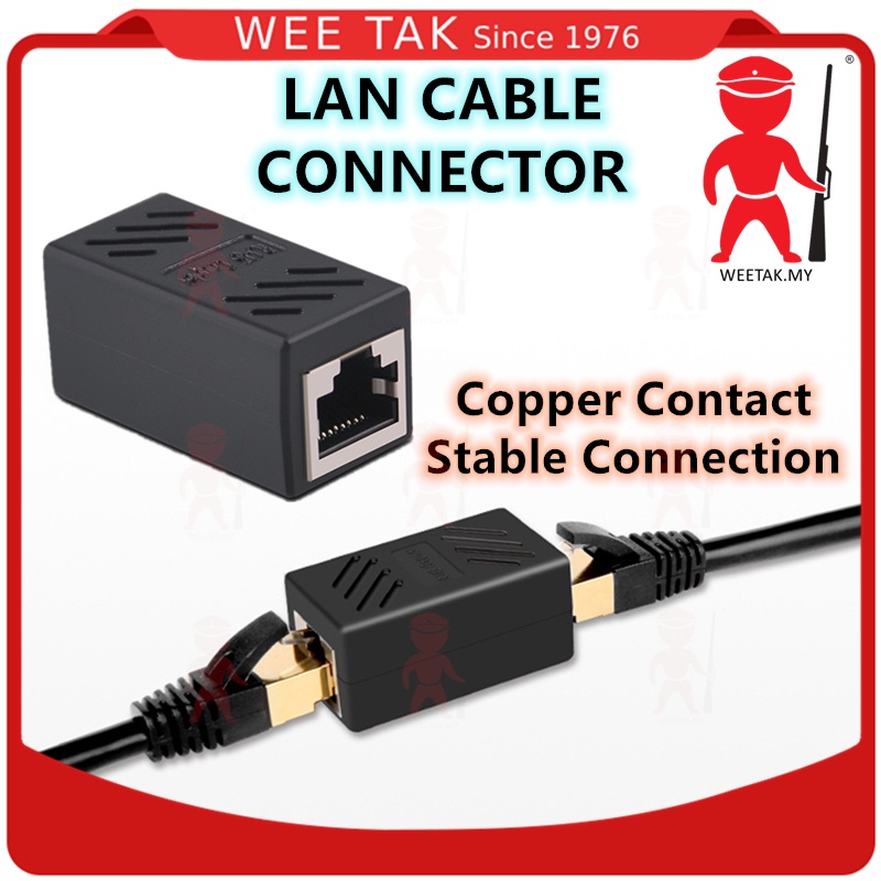 WEETAK NETWORK CABLE CONNECTOR RJ45 CAT5E CAT6 CAT7 CABLE CONNECTOR LAN CABLE JOINER