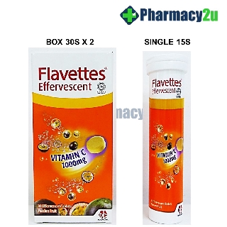 Flavettes Effervescent Vitamin C 1000mg Orange 15s X 2 02 22 Shopee Malaysia