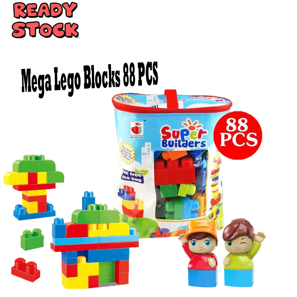 Ready Stock 88 pcs Mega Building Blocks Lego Educational Kids Toys