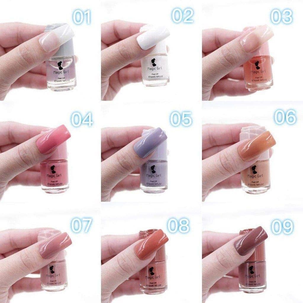 Nail Polish Peel Off Magic Girl N0 01 20 Shopee Malaysia