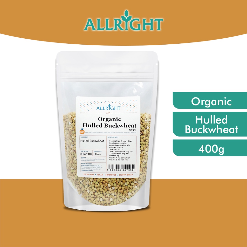 AllRight Organic Hulled Buckwheat (400g) Shopee Malaysia