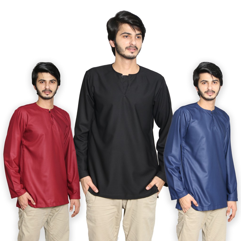 Buy Kurta Lelaki Dewasa Viral Dan Pattern Terkini Plain Kain Cotton Adorable Design Seetracker Malaysia