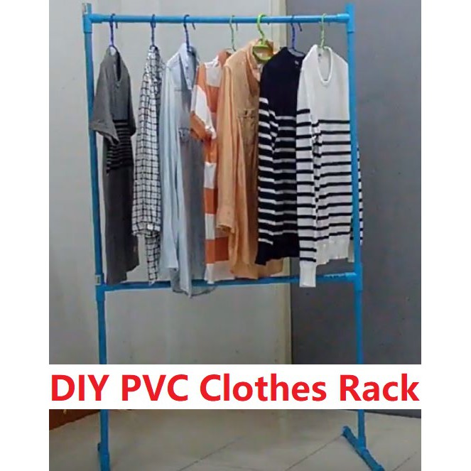  DIY  rak  baju  DIY  PVC Clothes Rack all materials included 