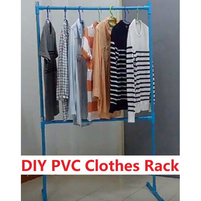  DIY  rak  baju  DIY  PVC  Clothes Rack all materials included 