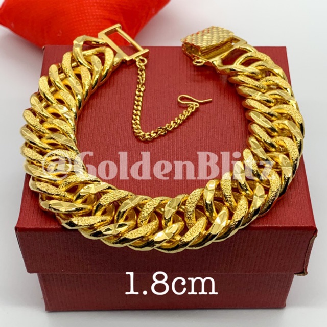 Gelang Tangan Lipan Padu Emas Bangkok Cop 916 Shopee Malaysia
