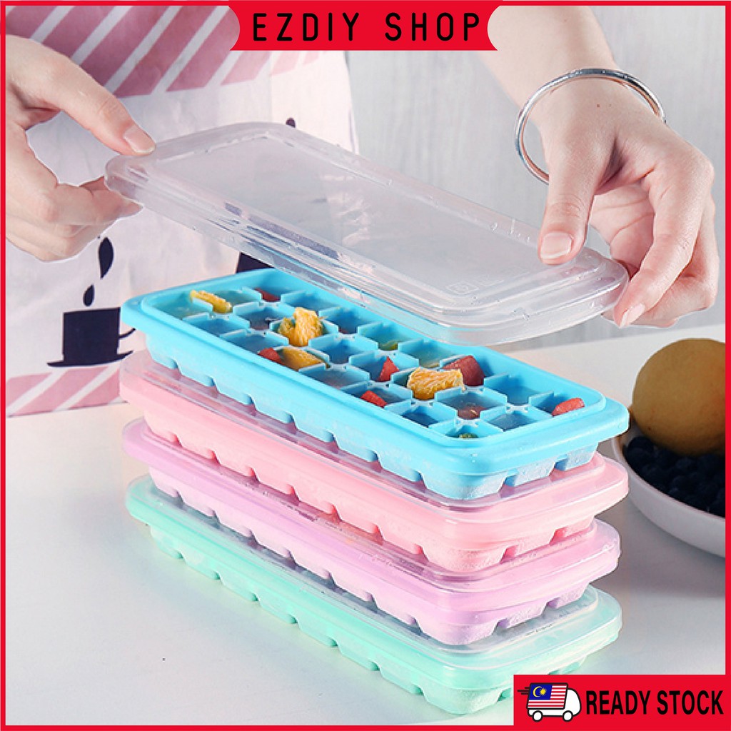 Multifunction Silicone Mold Ice Cube Tray Home Kitchen Tool Square Shape Cube Maker Baby Food Tray