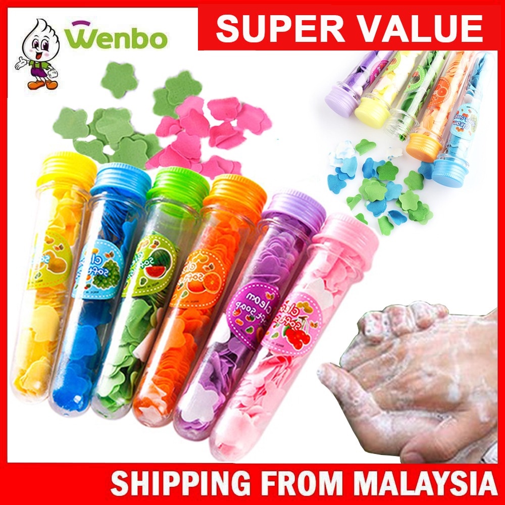 Wenbo Portable Outdoor Hand-Washing Soap Paper Soap Flakes Travel Bottled Disposable Soap Sheet Antibacterial 便携户外一次性香皂纸