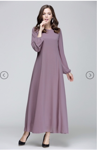 jubah satin princess cut